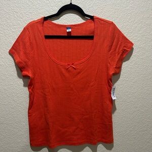 Old Navy Women's Bright Orange Short Sleeve Tee NWT